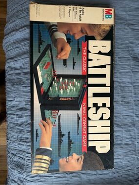 MB Battleship Classic Naval Combat Game - Black and White